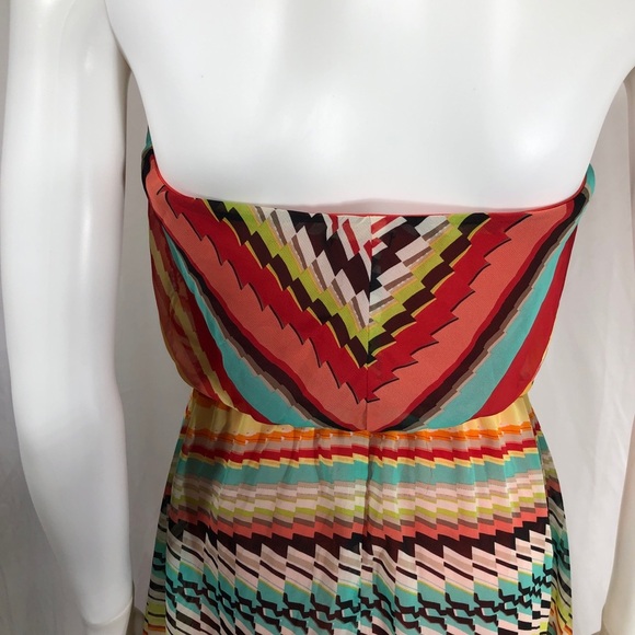 Ruby Rox Strapless Multi Color Summer Dress - Picture 5 of 8